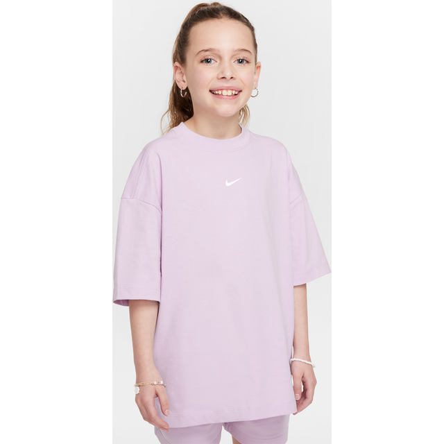 Nike Sportswear Older Kids' (Girls') Oversized T-Shirt - Purple - Cotton - XL