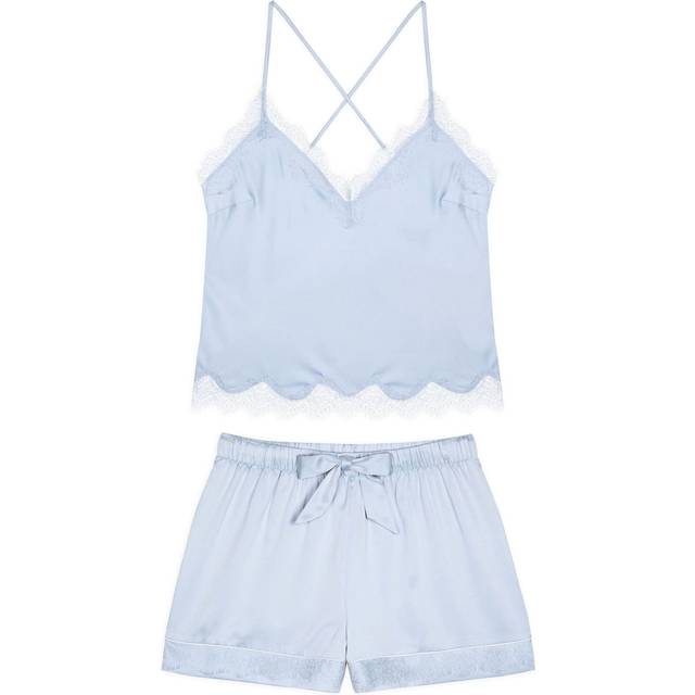 Chelsea Peers Satin Lace Trim Cami Pyjama Set