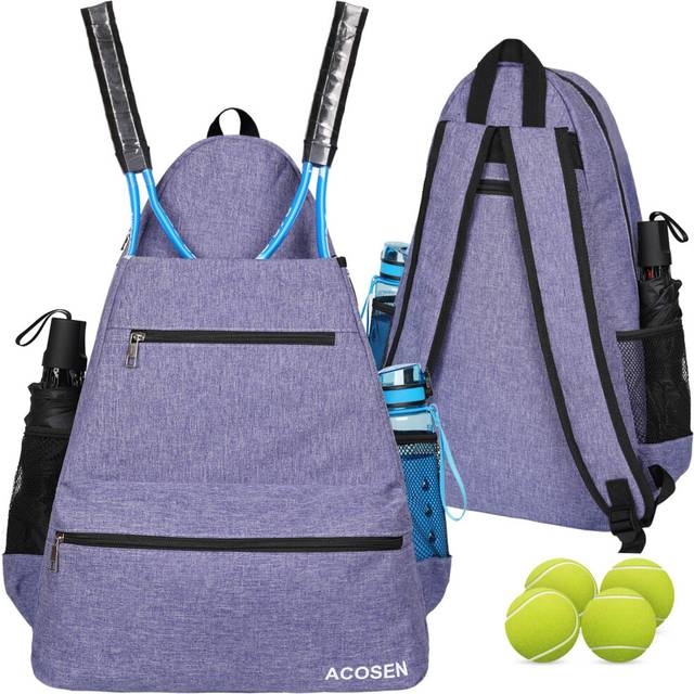 ACOSEN Tennis Bag Tennis Backpack - Large Tennis Bags for Women and Men to Hold Tennis Racket Pickleball Paddles  Badminton Racquet  Squash Racquet Ba