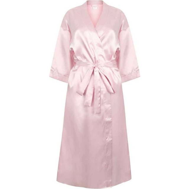 (12 UK - 14 UK, Light Pink) Towel City Womens/Ladies Satin Robe
