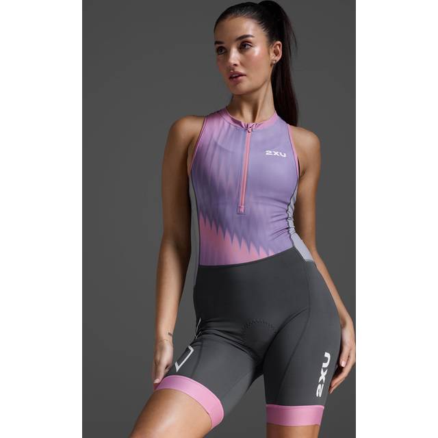 2XU Women's Core Sleeveless Trisuit - Digitial Lilac/Turbulence