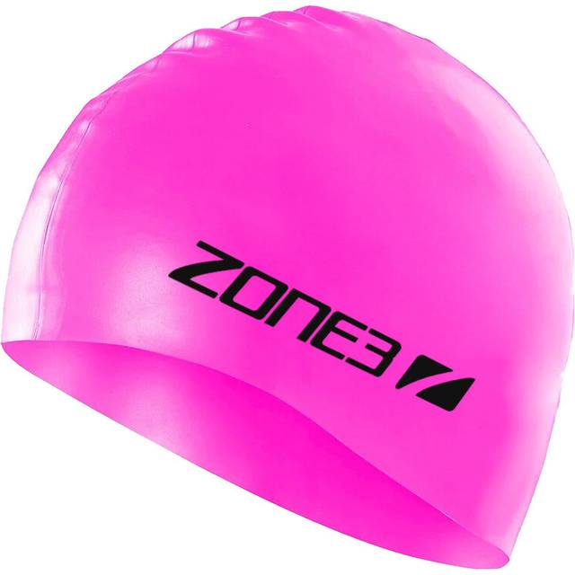 Zone3 Silicone Swim Cap U Tillbehör Hi-Vis Pink, ONE SIZE (ONE SIZE)