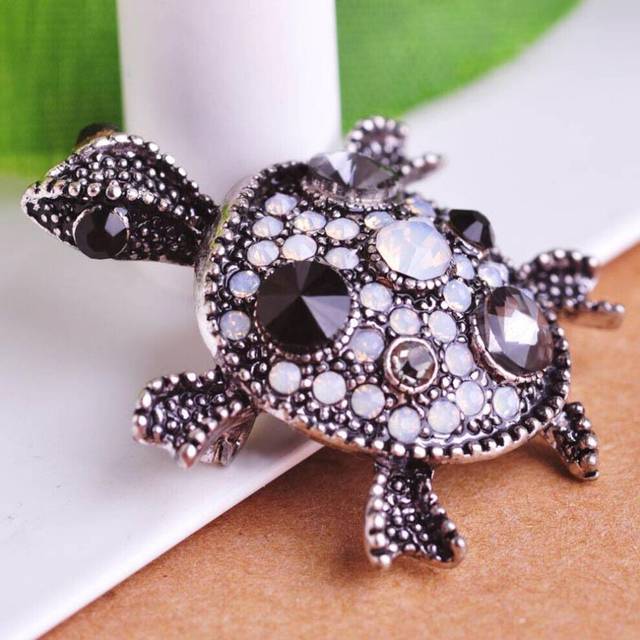 (black) Tortoise Broches Brooch Bouquet Bijuterias Hijab Pin Up Broches For Women Wedding Brooch - Black