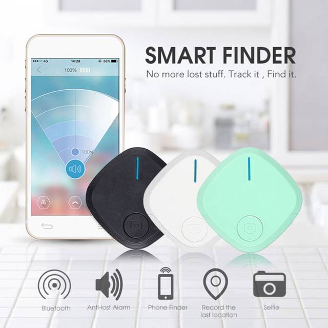 (White) S2 2 in 1 Mini Wireless Bluetooth-compatible GPS Locator Anti-lost Alarm Pet Car Key Finder