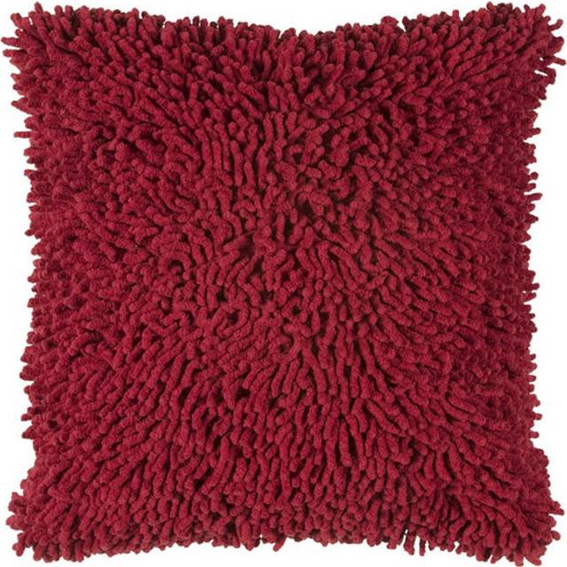 HomeRoots 403112 Boho Textured Modern Down Throw Pillow, Red
