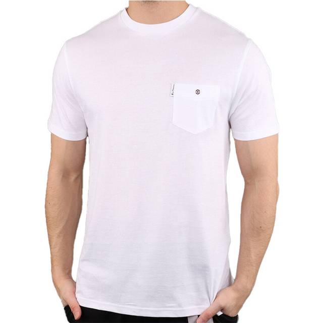 (White, M) BEN SHERMAN Mens T Shirt Plain Casual Summer Tee