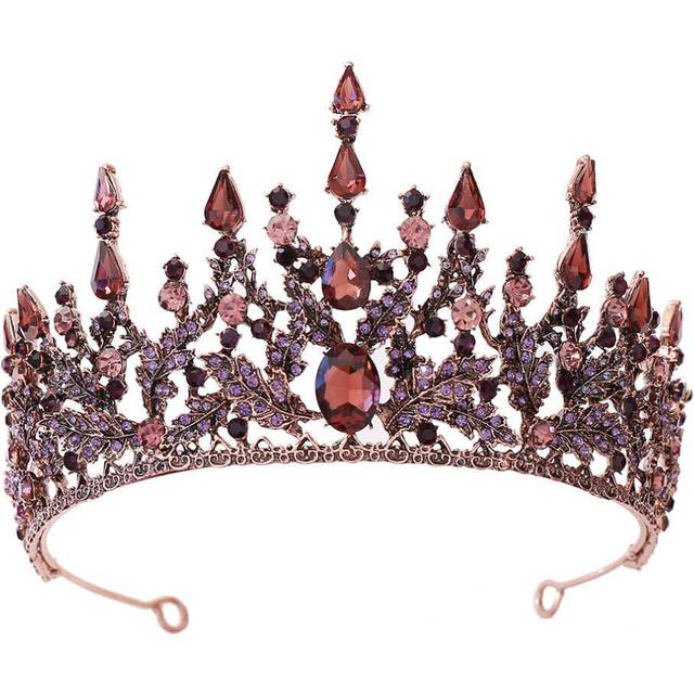 8.2cm Tall Luxury Crystal Wedding Bridal Queen Pageant Prom Tiara Crown 7 Colors