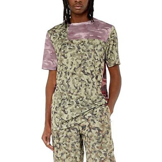 Men's Diesel Amtee-Meng-WT09 Mens Gym T Shirts Quick Dry Workout Camouflage Sports Tee - Size: 38/Regular