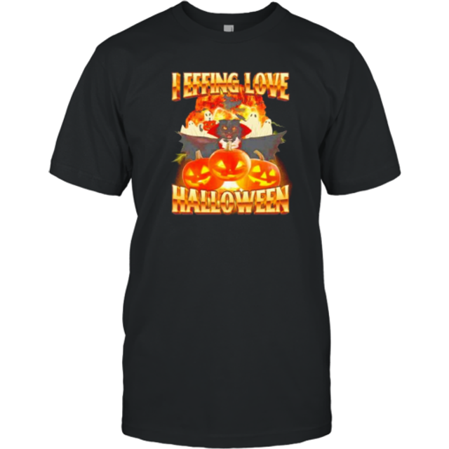 (S) I Effing Love Halloween Cat Dracula T-Shirt
