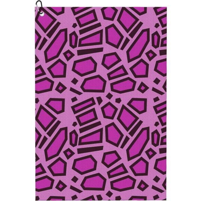 (Kipo Pink Mega Jaguar Spots_4843) Golf Towel Funny Printed Cristmas Gift for Men Women Husband Dad Mom Birthday Golfers Fan