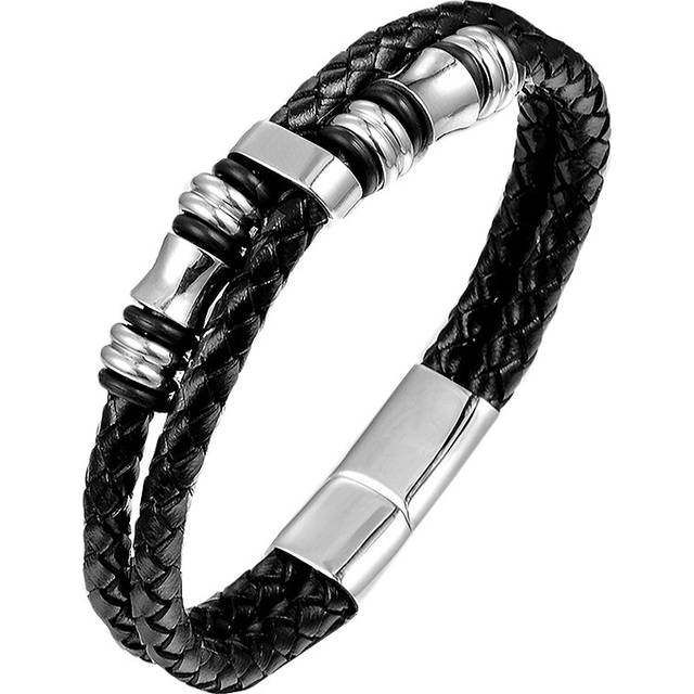 Men's Fashion Leather Bracelets DIY Combination Wild Handsome 21.5Cm