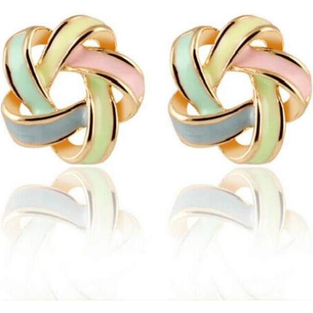(multicolor) Stud Earrings For Women Brincos Fashion Bijoux Flower Boucle D'oreille Femme Accessory Jewelry