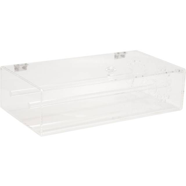 Acrylic 24 Hooks Rotation Necklace Display Stand Pendant Display Organizer Holder Dust-Proof Jewelry Display Box