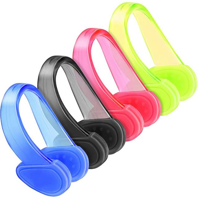 4Pcs Swimming Nose Plugs for Kids, Waterproof Silicone Swimming Nose Clip for Adults, Nose Plugs for Training Protector