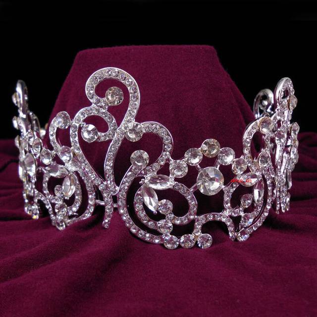 6cm Tall Full Crystal Superb Wedding Bridal Queen Pageant Prom Tiara Round Crown