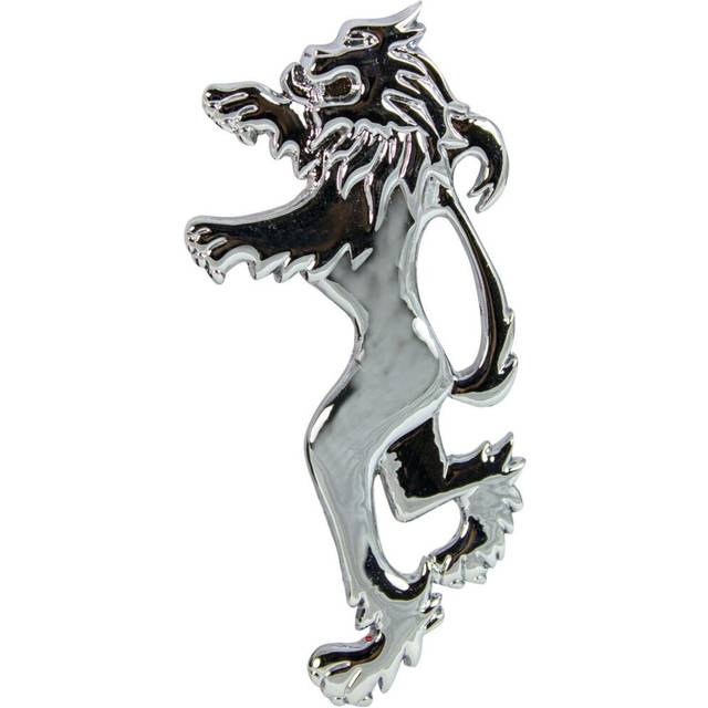 (Polished Silver) Mens Kilt Pin Scottish Lion Rampant Chrome and Antique 4in