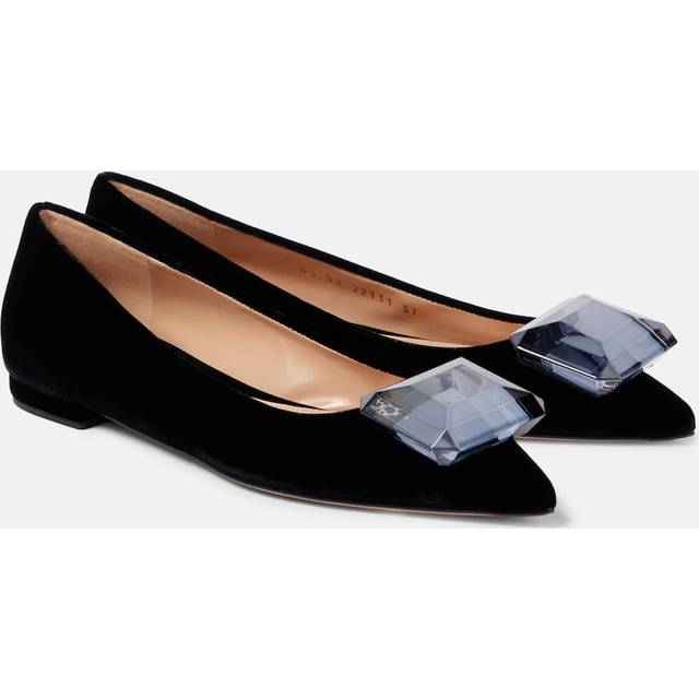 Gianvito Rossi Jaipur velvet ballet flats - black (UK 4.5)