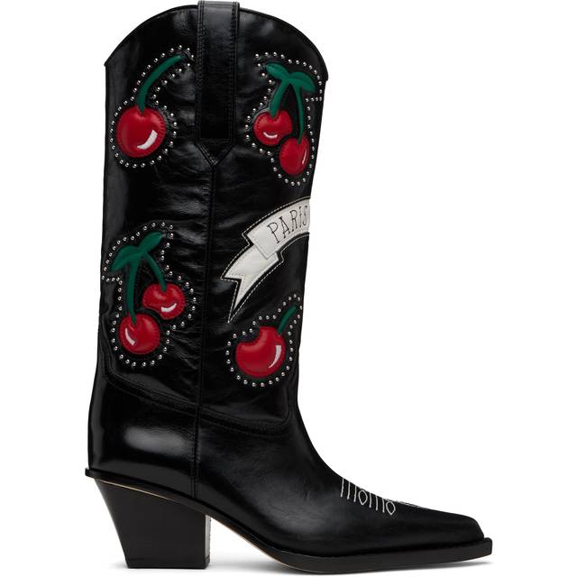 Paris Texas 60 patch-appliquÃ© leather cowboy boots