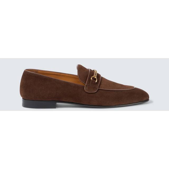 Tom Ford Liam chain-detail suede loafers