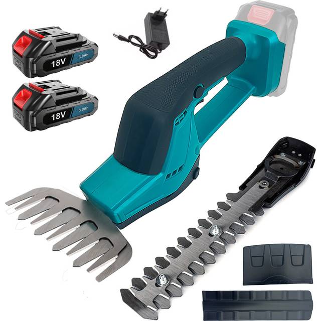 2 in 1 Cordless Hedge Trimmer Grass Shears+2Battery+Charger-Makita Compatible