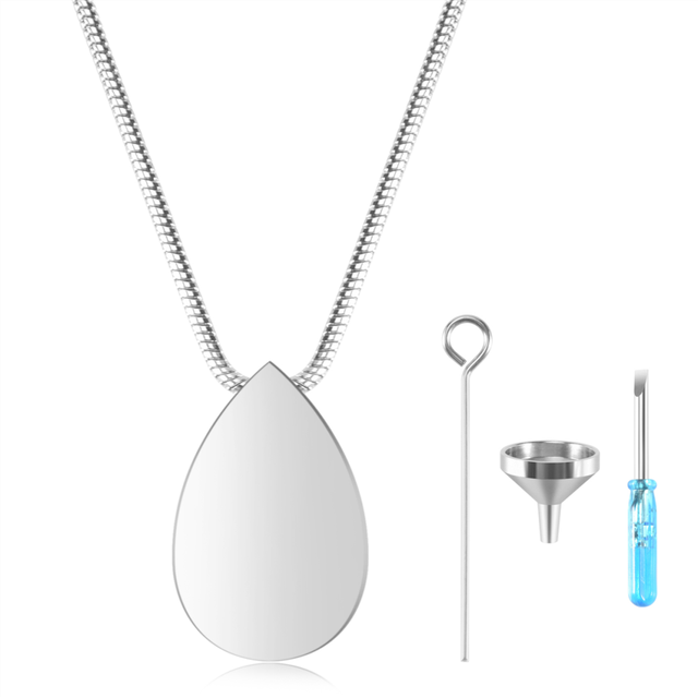 Personalized Teardrop Shape of Waterdrop Cremation Urn Necklace