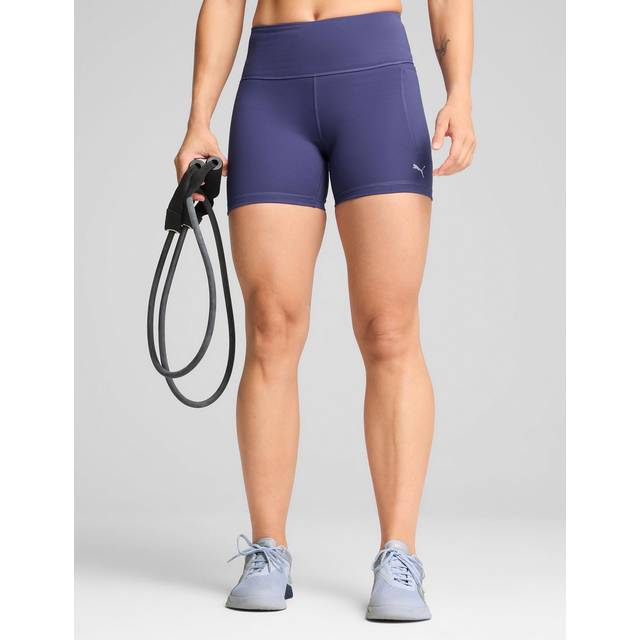 Women's Puma CLOUDSPUN High-Waist 5" Tight Shorts, Blue, Size XXL, Sport