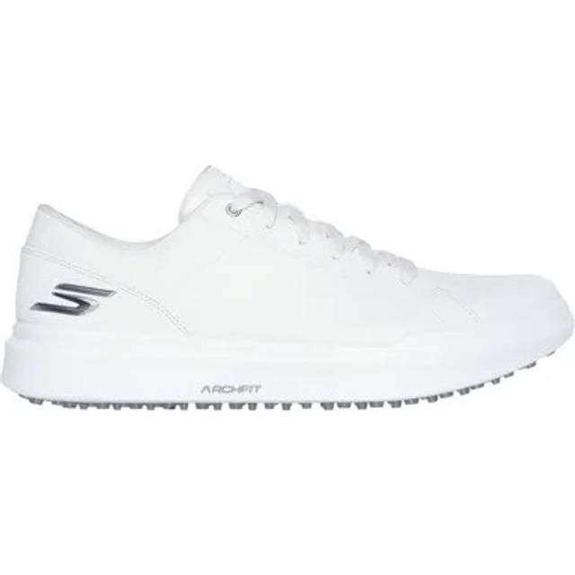 Skechers men's relaxed fit go golf drive 6 leather trainers, white