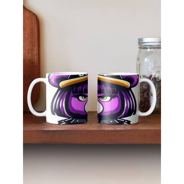 (Sassy Purple Detroit Bear Design-10020) Coffee Mugs 11oz Retro Anime Cartoon Kawaii y2k 80s Trendy Flower T-shirt Ceramic Mug Cute Novelty Christmas