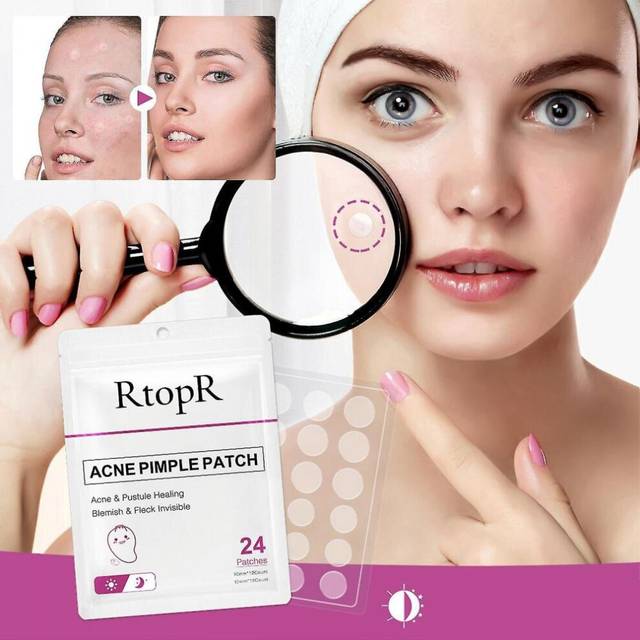 Rtop Acne Patch For Acne Invisible Infection Prevention Acne Patch Daily + Night (24patches)