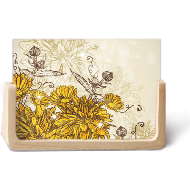 Yellow Chrysanthemum Flower  Photo Wooden Photo Frame Tabletop Display