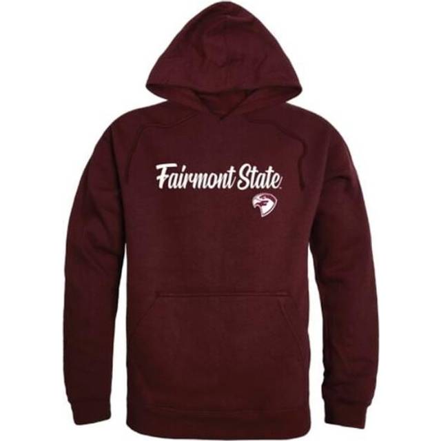W Republic 558-686-MAR-05 Fairmont State University Falcons Script Hoodie, Maroon - 2XL