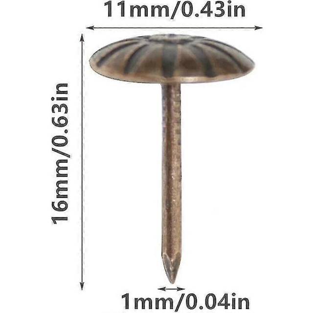 (As show, One size) Bronze Decorative Nails Retro Antique Decorative Nails Furniture Upholstery Nails Tacks For Strengthening And Decorating Sofas Bed