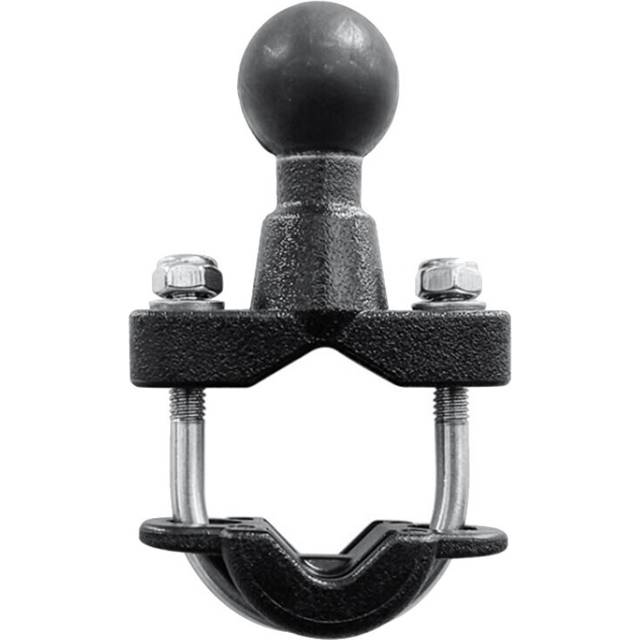 Motorcycle Handle Bar Rail Mount 37mm Width U-Bolt Mounting Base with 1 Inch Ball for GPS Work for
