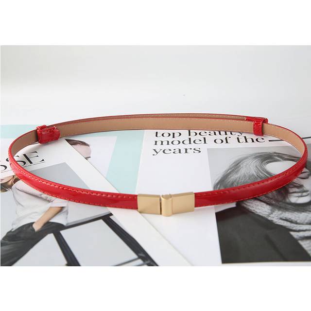 (Red) New Elegant Ladies Skinny Belt With Adjustable Design Stylish Waist Chain