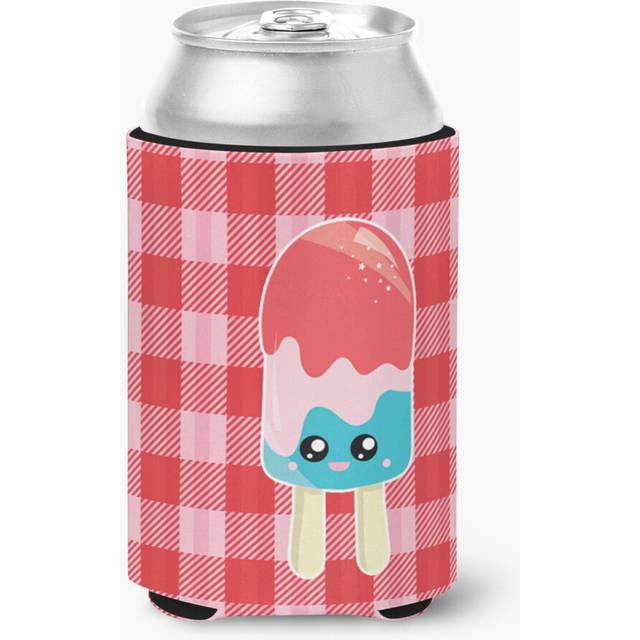 """""Caroline's Treasures Ice Pop Popcicle Face Gingham Can or Bottle Hugger  Multicolor"""""