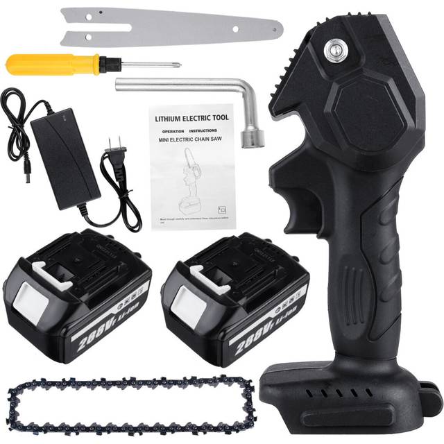 6 Inch Electric Chain Saw Pruning Chainsaw Rechargeable Woodworking Tool W/ 1 or 2pcs Battery