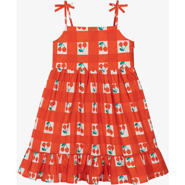 Stella Mccartney Kids Girls Red Cherry Cotton Dress - 10 year