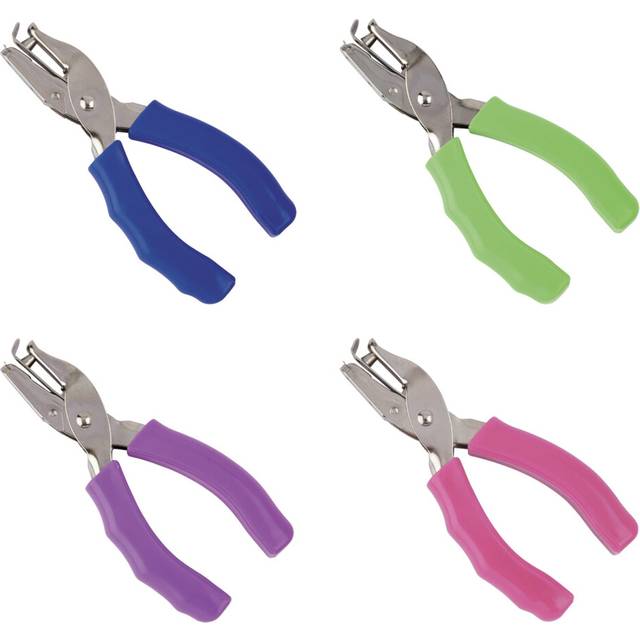 Office Depot(R) Single-Hole Punch With Padded Handles  Black