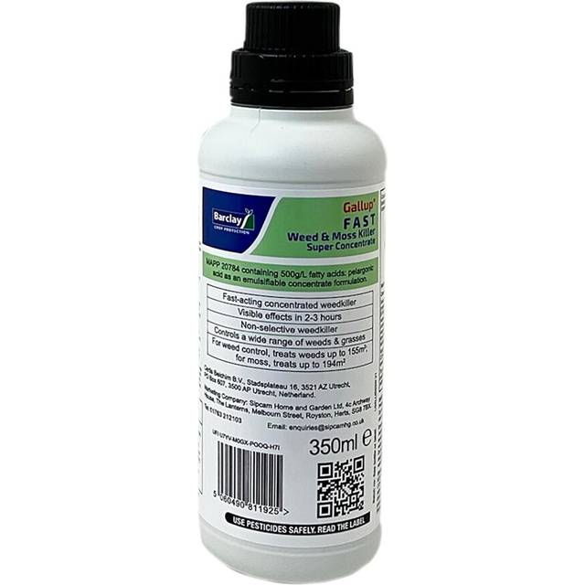 Fast Weedkiller & Moss Control Super Concentrate - Pelargonic Acid for Effective Weed Control, Fast-Acting with Visible