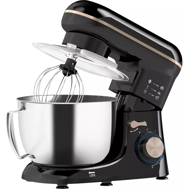 HOMCOM Electric Stand Mixer - 4.5L Food Mixer With Dough Hook - Whisk - Black | TJ Hughes