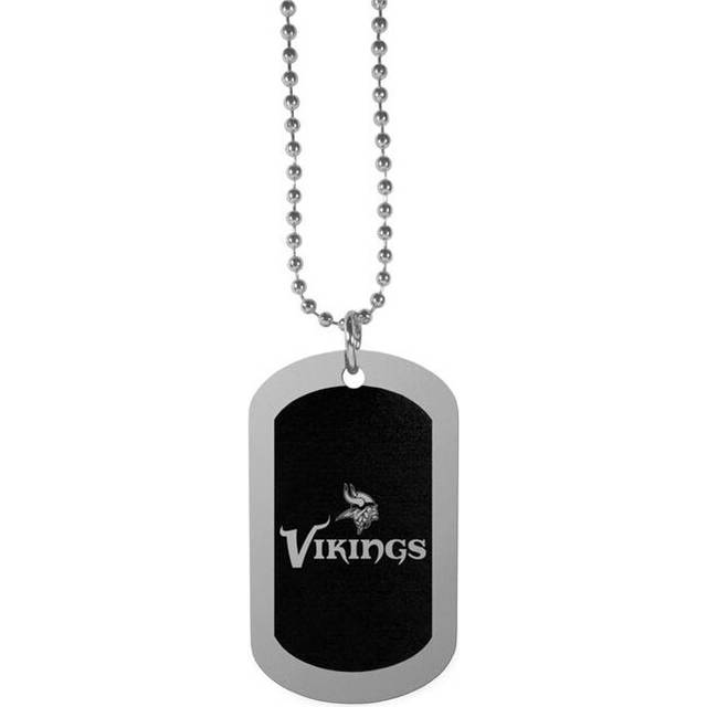 Siskiyou FTNB165 26 in. Unisex NFL Minnesota Vikings Chrome Tag Necklaces