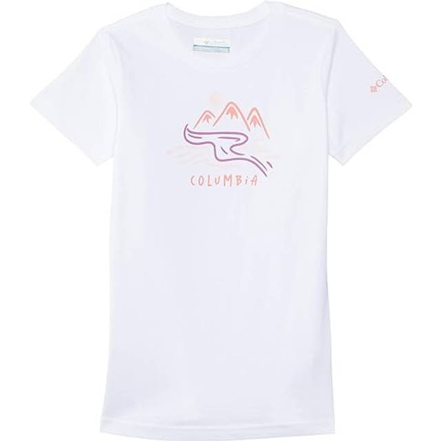 Columbia Girls&#39; Mission Lake  Short Sleeve Graphic T-Shirt- - White (L)