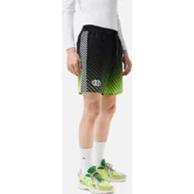 (Black and Green, XL) Lacoste Mens Shorts MH5643 Summer Swimwear