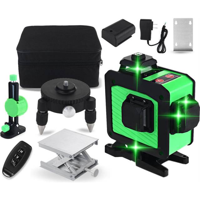 16 Line 360 Horizontal Vertical Cross 3D Green Light Laser Level Self-Leveling Measure Super Powerful Laser Beam