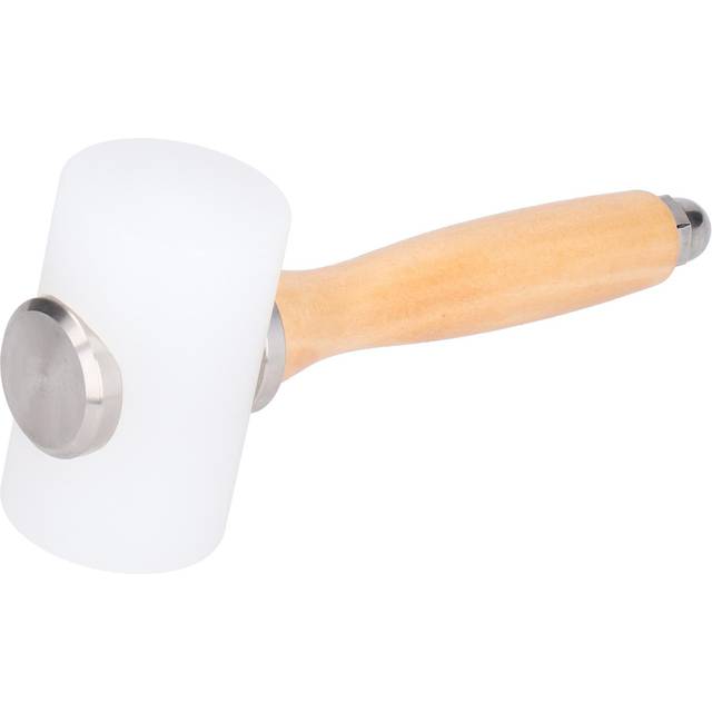 Leather Carving Hammer Nylon DIY Hand Made Leathercraft Mallet Wooden Handle Stamping Tool(Primary