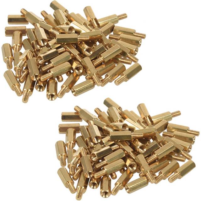 100 Pcs M3 Male x M3 Female 11mm Length Brass Screw Thread PCB Stand-Off Spacers