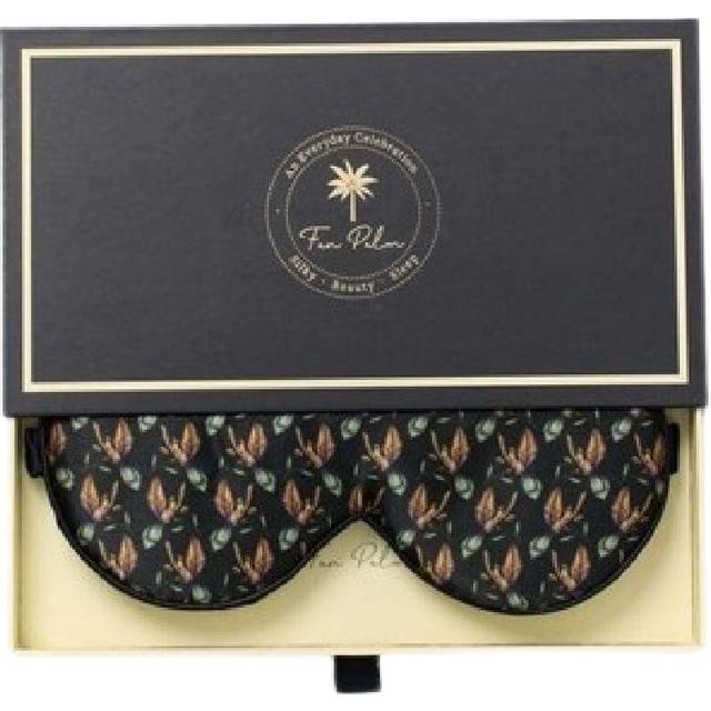 Sleeping Mask 100% Mulberry Silk Black Hummingbird
