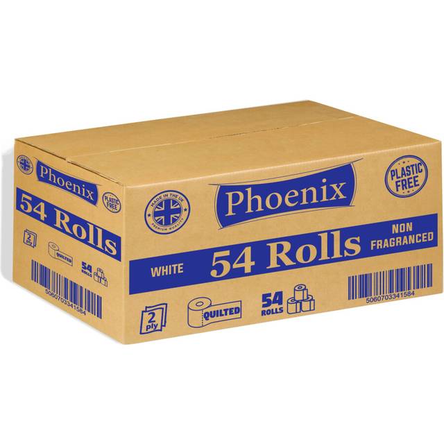 54 Rolls of Plastic Free Quilted 2 Ply Toilet Rolls
