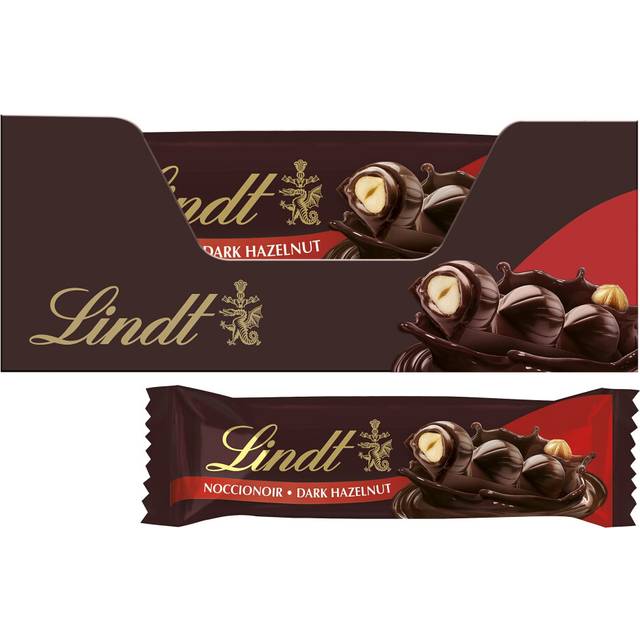Lindt Dark Chocolate and Whole Hazelnut NOCCIONOIR Bars, 35 g x 18 Pack