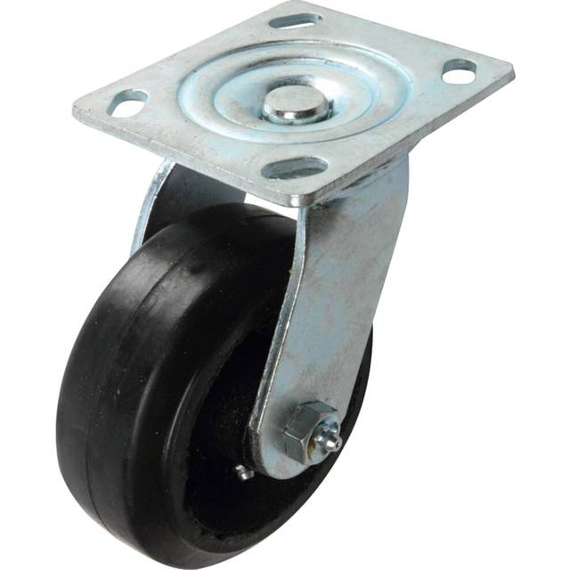 Shepherd 3159 5 Silver  Black Soft Rubber Swivel caster